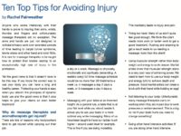 Ten top tips for avoiding injury