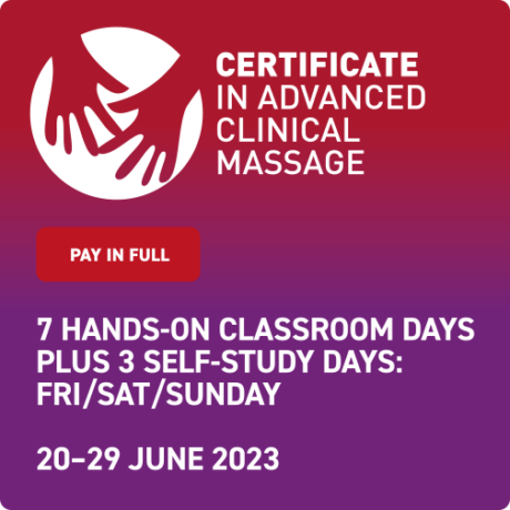 Certificate in Advanced Myofascial Release 20-29 June 2023 (Pay Upfront)